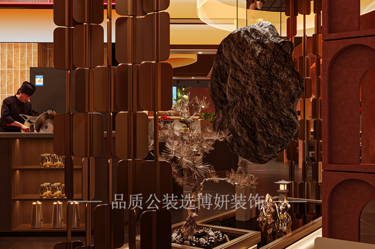 宁波自助火锅店装修设计,宁波火锅店装修公司,宁波火锅店设计效果图