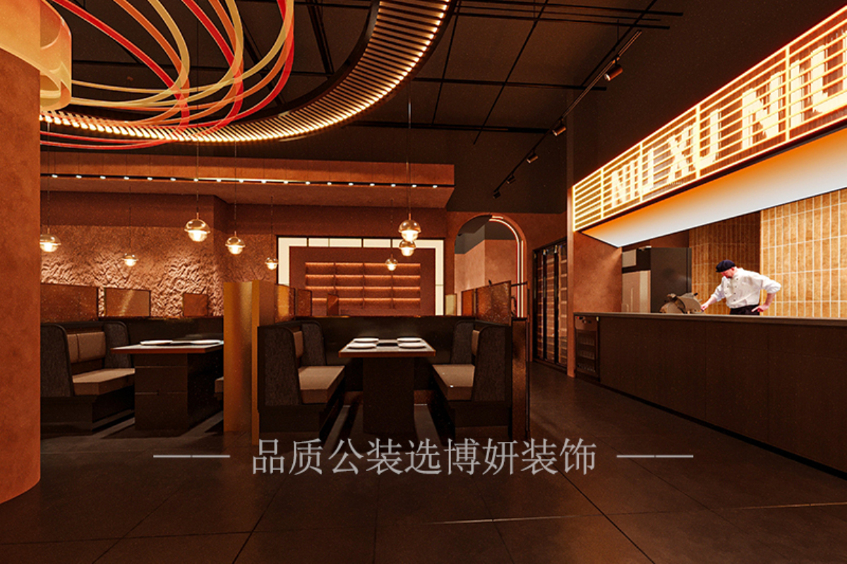 宁波自助火锅店装修设计,宁波火锅店装修公司,宁波火锅店设计效果图