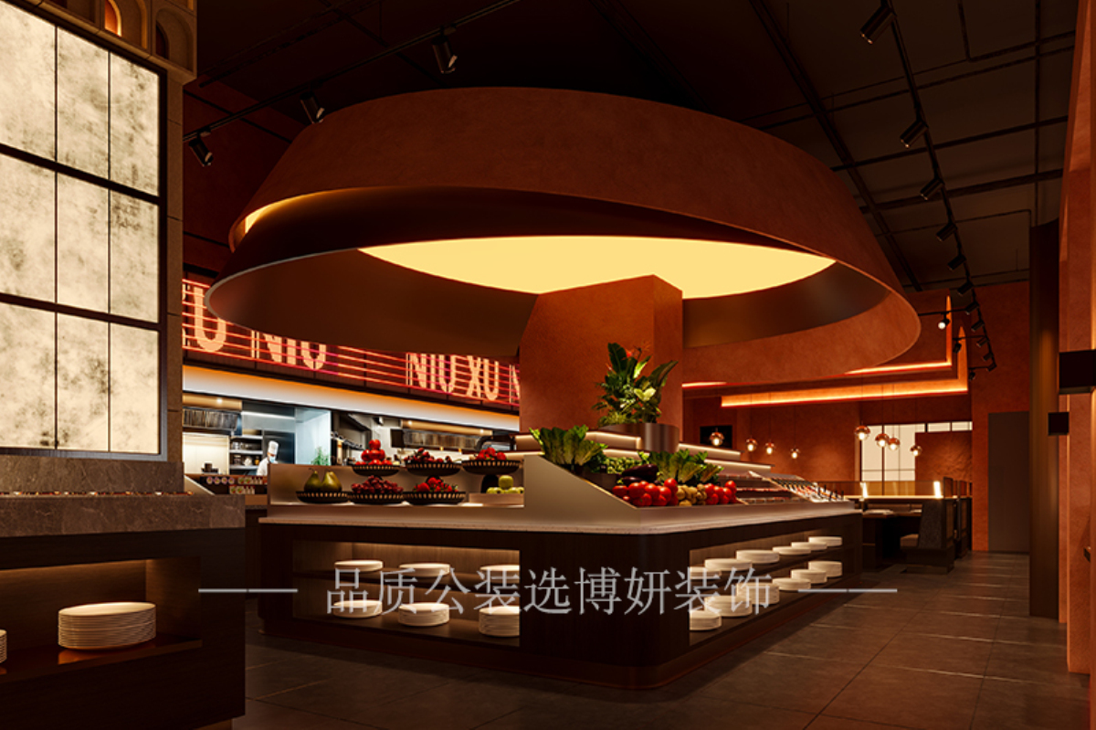 宁波自助火锅店装修设计,宁波火锅店装修公司,宁波火锅店设计效果图